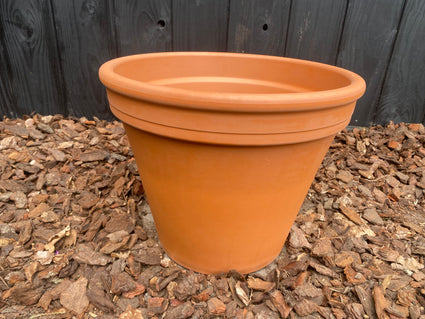 Bloempot Echt Terracotta Steen - bruin/rood Doorsnee 44 cm