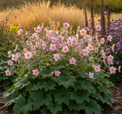 Anemoon (Hoge soort 125 cm) - Anemone tomentosa 'Robustissima'