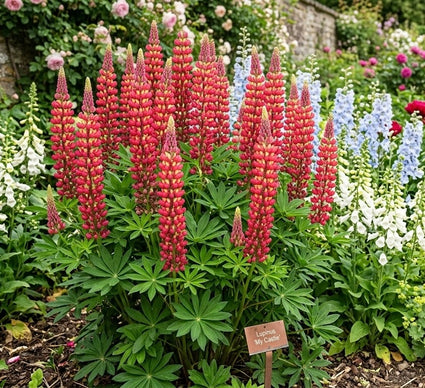Biologische Lupine (Rood) - Lupinus 'My Castle'