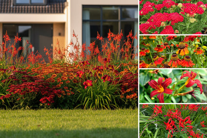 Borderpakket Julian - Bijvriendelijke tuinplanten - Bloeit Rood - Zon