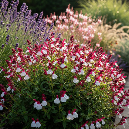 Salie (Rood/Wit) - Salvia microphylla 'Hot lips'
