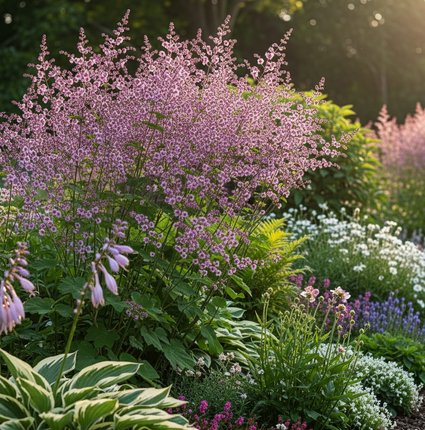 Thalictrum delavayi in bloei