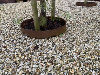 Cortenstaal Gietranden - Voor bomen bewateren - Diameter 75 cm