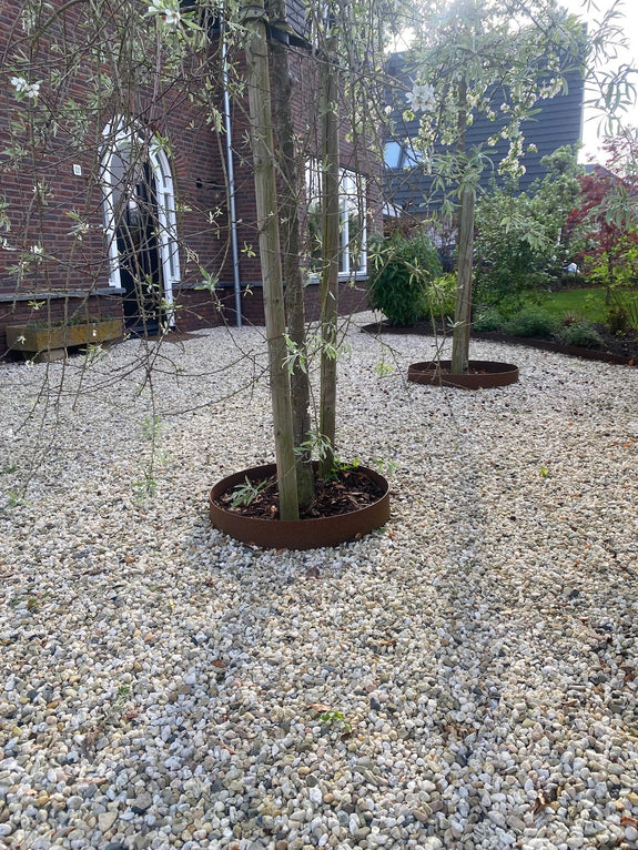 Cortenstaal Gietranden - Voor bomen bewateren - Diameter 75 cm