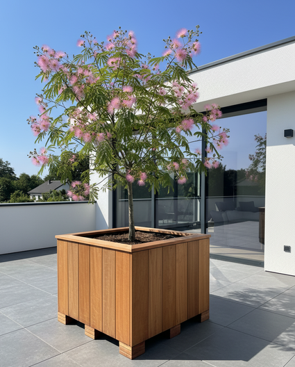 Plantenbak Vierkant Hardhout 90x90x60 cm