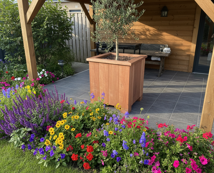 Plantenbak Vierkant Hardhout 60x60x60 cm