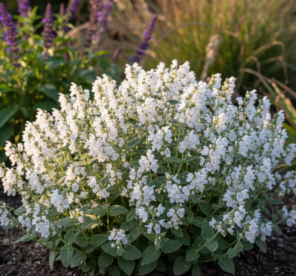 Kattenkruid (Lage soort, Wit) - Nepeta x faassenii 'Snowflake'