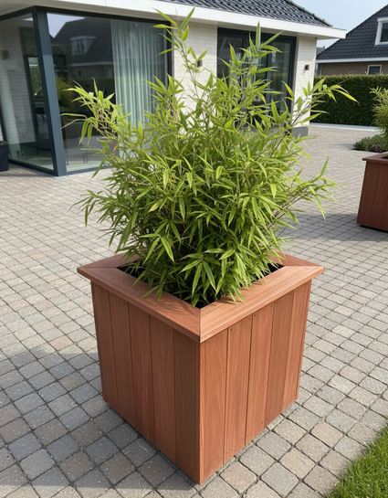 Plantenbak Vierkant Hardhout 75x75x60 cm