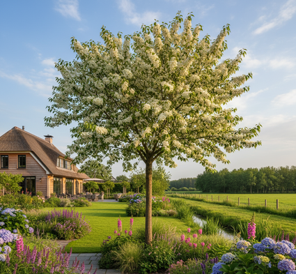 Gewone vogelkers - Prunus padus op hoge stam