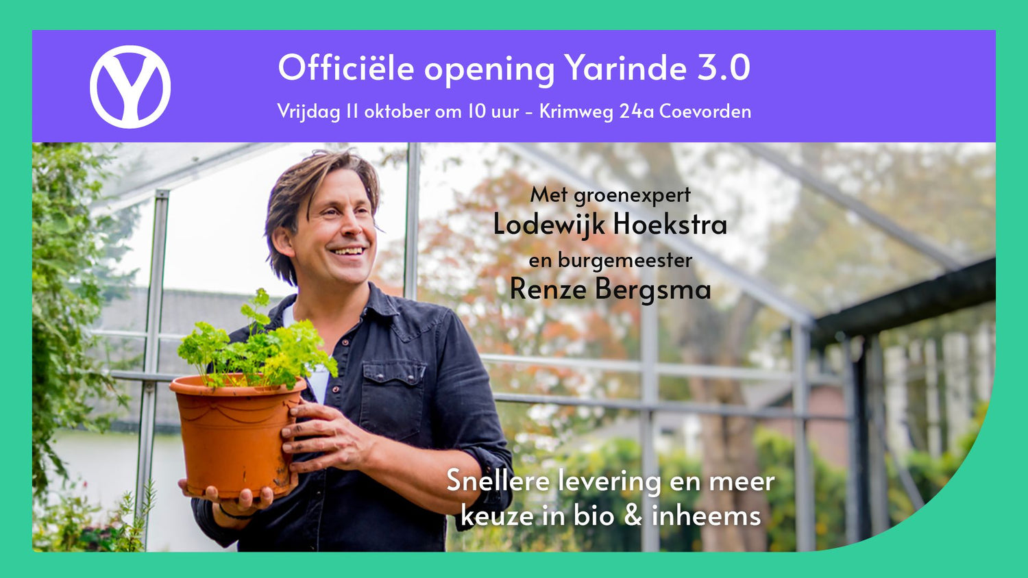 Officiële opening Yarinde in Coevorden met Lodewijk Hoekstra en Renze Bergsma