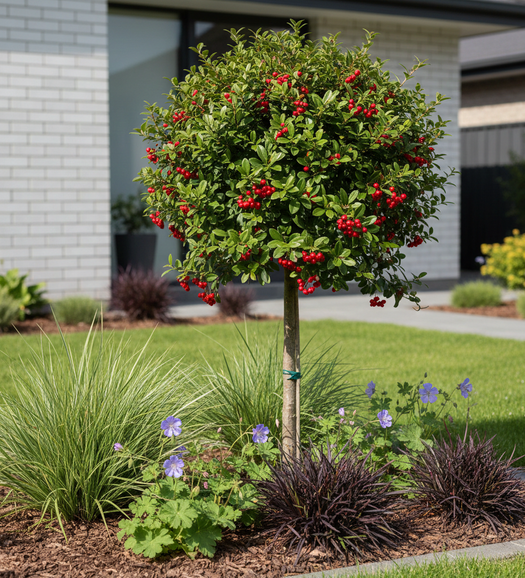 Cotoneaster Blackburn op stam - volgroeide versie halfstam herfst