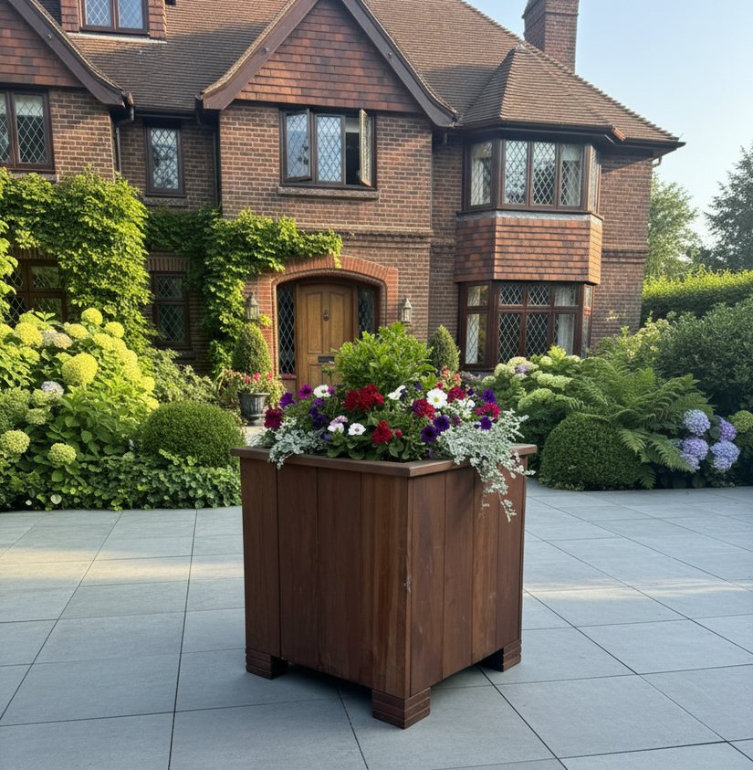 Plantenbak Vierkant Hardhout 60x60x60 cm