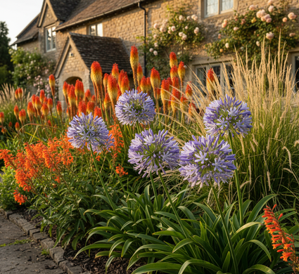 Afrikaanse lelie - Agapanthus 'Fireworks' (tweekleurig)