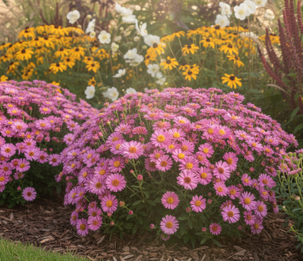 Herfstaster (Hoogte 60 cm, Roze) - Aster amellus 'Rosa Erfüllung'