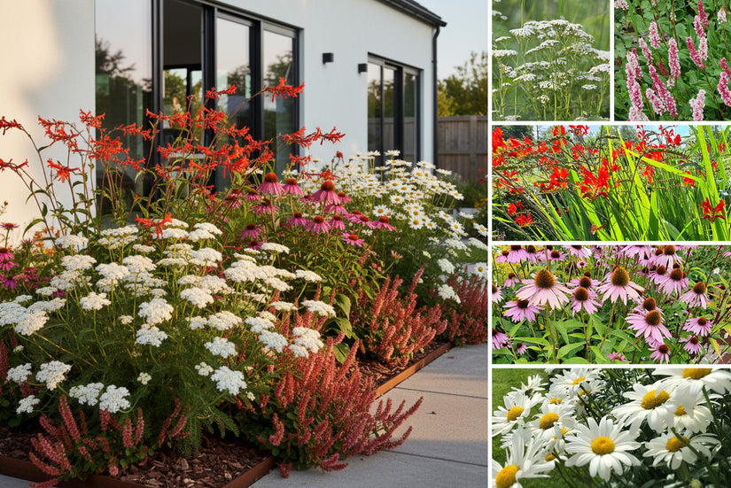 Borderpakket Eline - Vaste planten voor Vlindertuin - Rood & Wit - Zon