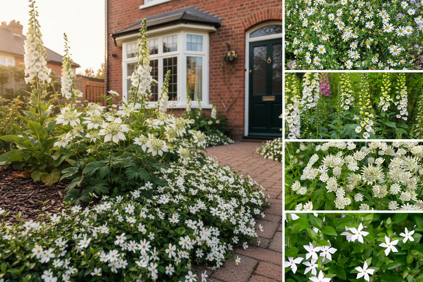 Borderpakket Maartje - Vaste planten Wit bloeiend - Voor Klei grond - Halfschaduw & Zon