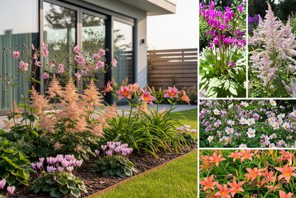 Borderpakket Tess - Roze Vaste planten mix - Halfschaduw & zon