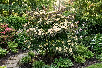 Japanse grootbloemige kornoelje - Cornus kousa 'Cappuccino'