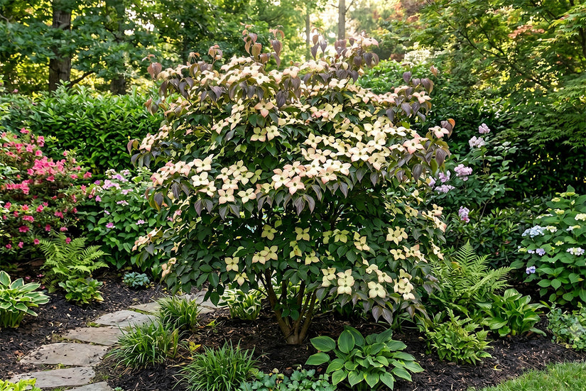 Japanse grootbloemige kornoelje - Cornus kousa 'Cappuccino'