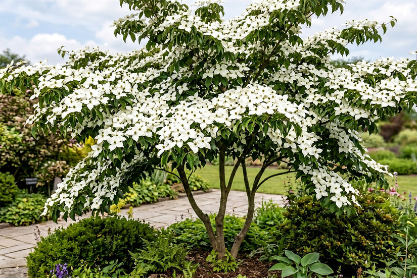Japanse grootbloemige Kornoelje - Cornus kousa 'Weisse Fontaine'