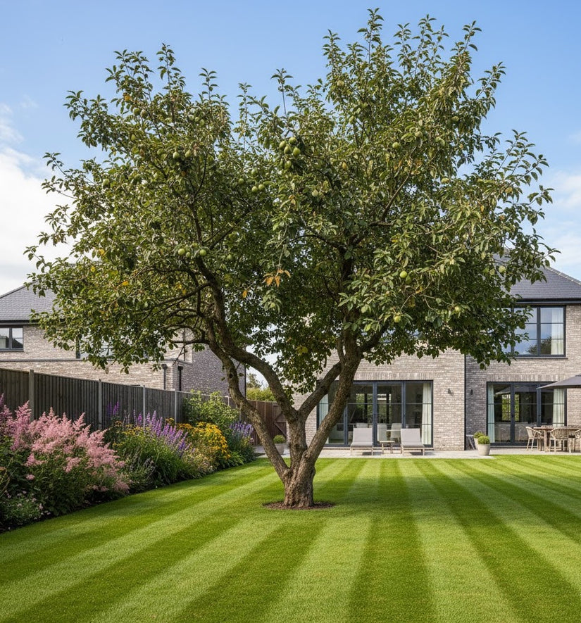 solitaire, meerstammig volgroeid mespilus germanica