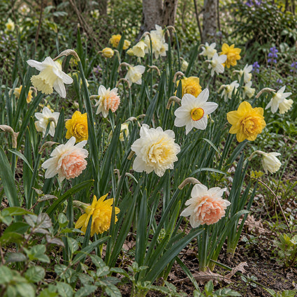 Bloembollen Narcis pakket: Mix 62 bloembollen wit, creme en geel