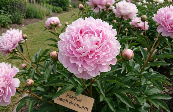 Pioenroos (Roze) - Paeonia 'Sarah Bernhardt'