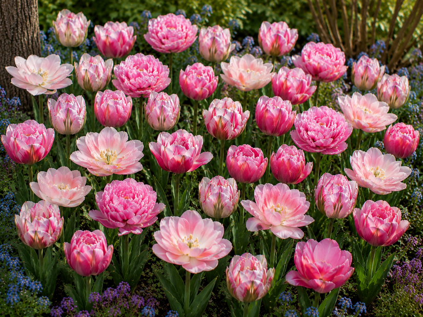 Bloembollen Tulp pakket: Mix 49 bloembollen roze en wit