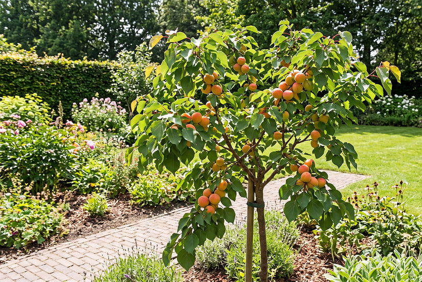 Abrikozenboompje - Prunus armeniaca 'Tros Oranje' op stam