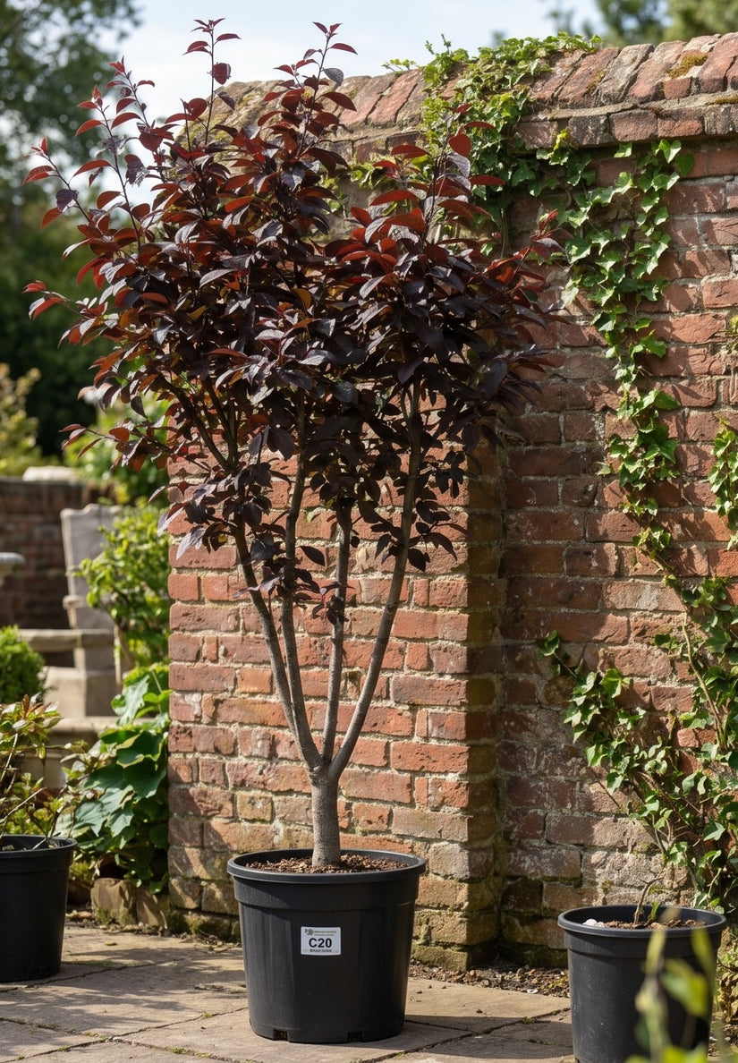 Meerstammige Roodbladige kerspruim - Prunus cerasifera 'Nigra'