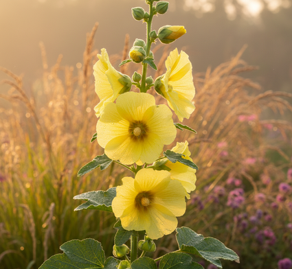 Stokroos - Alcea ficifolia 'Geel'