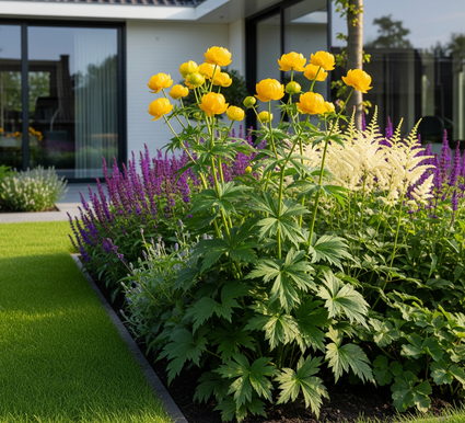 Globebloem - Trollius chinensis 'Golden Queen' (kogelboterbloem)