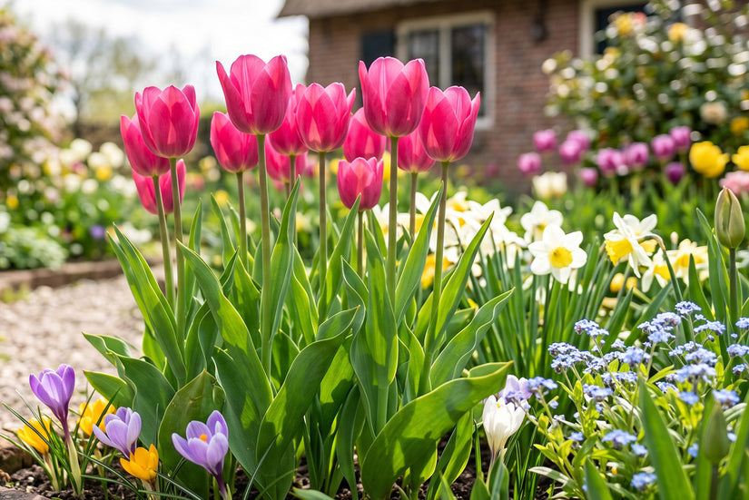 Tulipa 'Don Quichotte' Triumph Tulp - 36 roze bloembollen