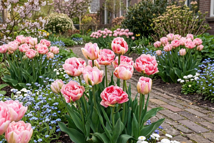 Tulipa Dubbel Laat Upstar - 30 roze tulpenbollen