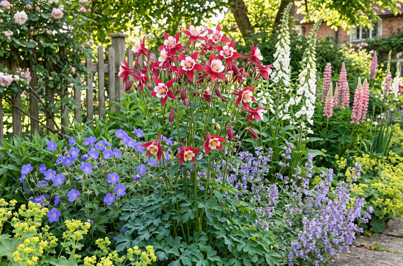 Biologische Akelei - Aquilegia 'Crimson Star'
