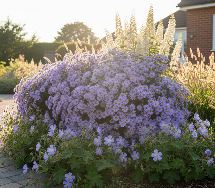 Japanse Dwergaster (Hoogte 100 cm, Lila/Blauw) - Aster Ageratoides 'Asran'