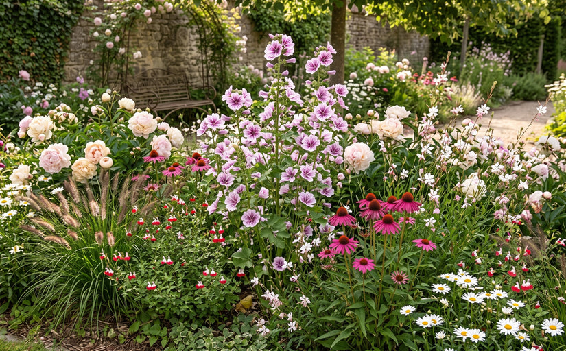 Biologisch Groot Kaasjeskruid - Malva sylvestris 'Zebrina'