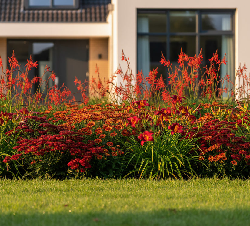 Borderpakket Julian - Bijvriendelijke tuinplanten - Bloeit Rood - Zon