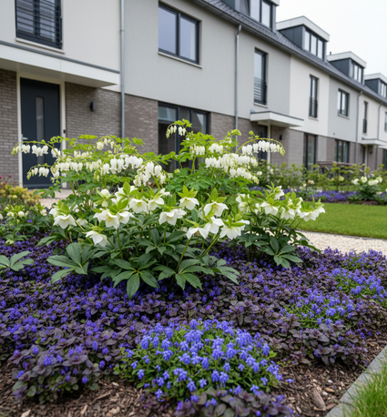 Borderpakket Annet - Vroegbloeiende tuinplanten mix - Blauw & Wit - Halfzon