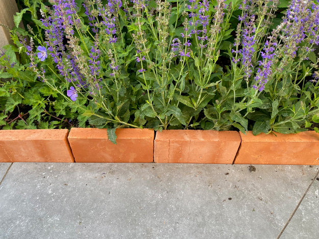Terracotta borderstenen 23.5 x 11 x 4 cm - stapelblokken tuin kopen