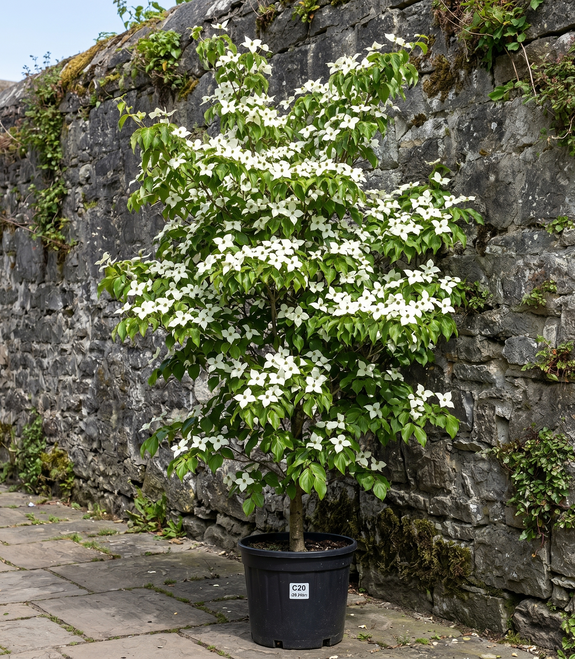 Japanse grootbloemige kornoelje 'Wit' - Cornus kousa var. chinensis