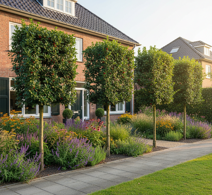 Leiboom Groene Hulst - Ilex 'Nellie R. Stevens' Stam 180 cm + Leischerm 140 x 120 cm