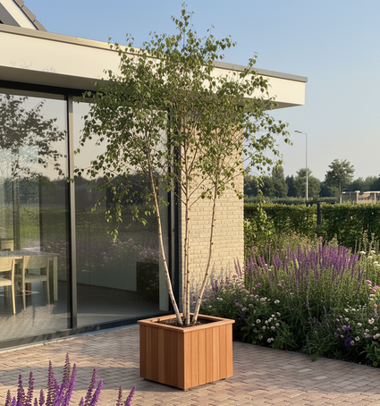 Plantenbak Vierkant Hardhout 90x90x60 cm
