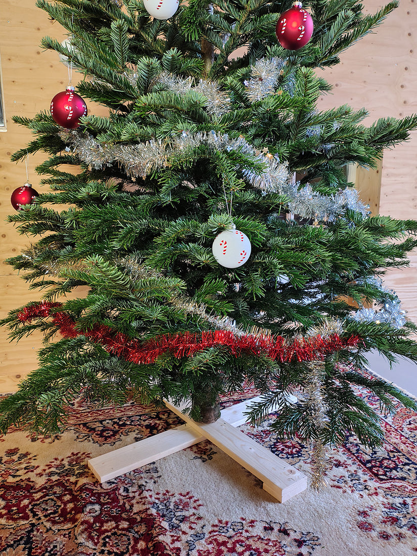 Easyfix Houten Kerstboomvoet 80 cm - Kruis voor max 2.50 meter kerstbomen - invouwbaar