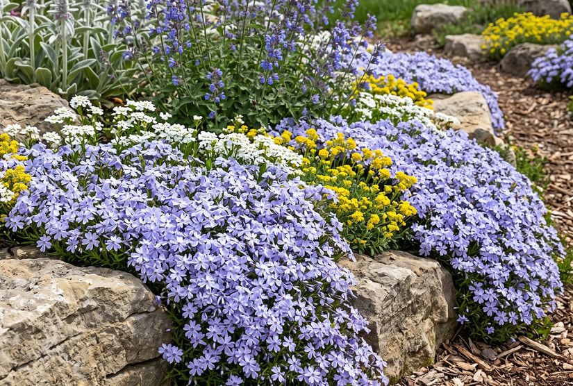 Biologische Kruipvlambloem (Hoogte 15 cm) - Phlox subulata 'Emerald Cushion Blue'