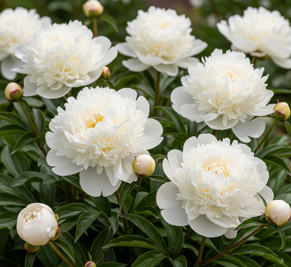 Pioenroos (Wit) - Paeonia (LD) 'Duchesse de Nemours'