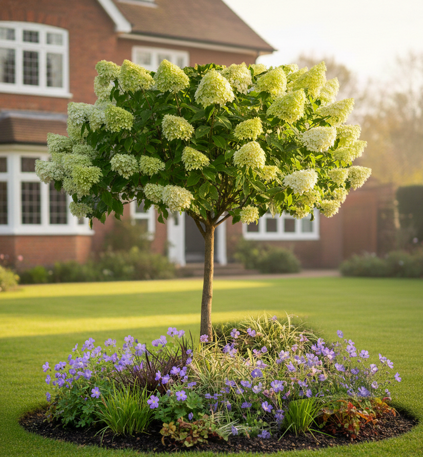 volgroeide pluimhortensia  limelight op stam