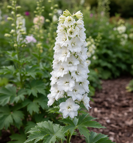 Ridderspoor (Wit) - Delphinium 'Galahad' TIP
