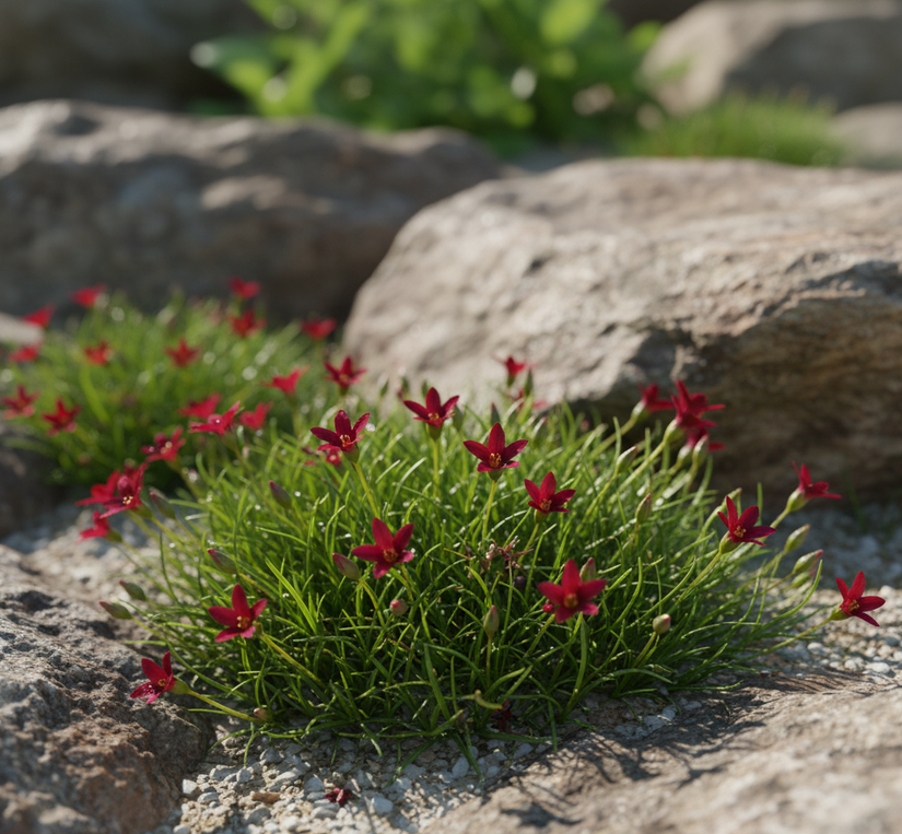 Sterretjesgras - Rhodohypoxis baurii 'Garnet'