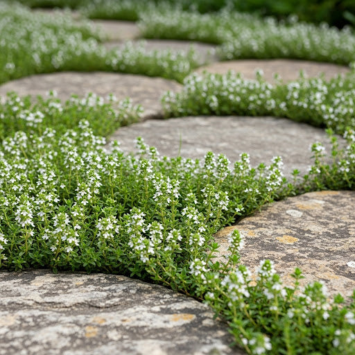 Biologisch Kruiptijm 'Wit' - Thymus praecox 'Albiflorus' (ook per/m2)